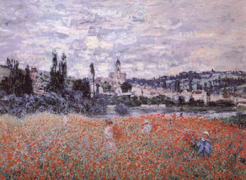 Claude Monet Poppy Field near Vetheuil oil painting image